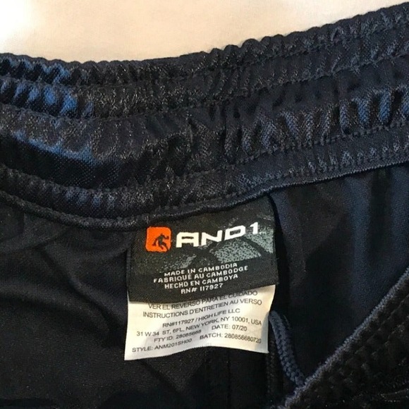 AND1 Basketball Shorts Black Mens S - Picture 4 of 7